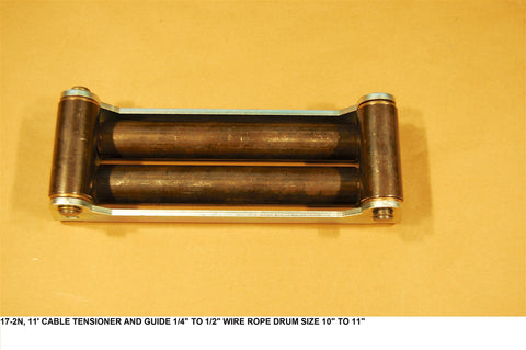 11" Cable Tensioner And Guide 1/4" To 1/2" Wire Rope Drum Size 10" To 11"