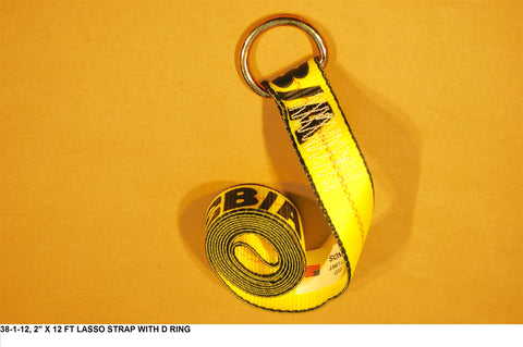 2" X 12 Ft Lasso Strap W/ D Ring