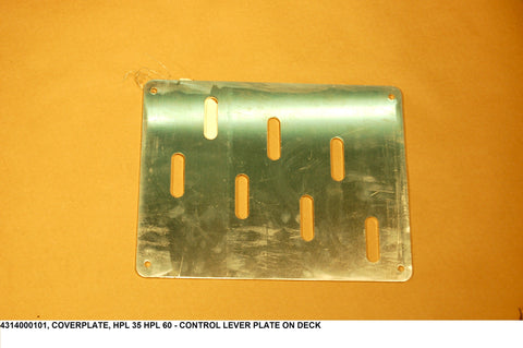 Coverplate, Hpl 35 Hpl 60 - Control Lever Plate On Deck