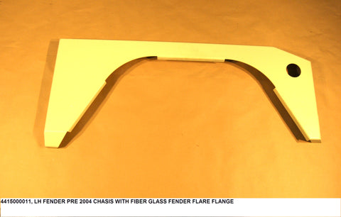Lh Fender Pre 2004 Chasis With Fiber Glass Fender Flare Flange