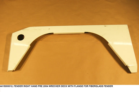 Fender Right Hand Pre 2004 Wrecker Deck With Flange For Fiberglass Fender
