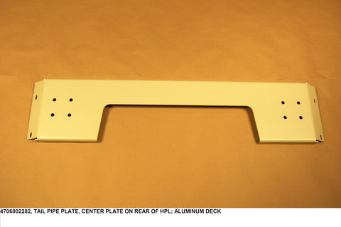 Tail Pipe Plate, Centre Plate On Rear Of Hpl