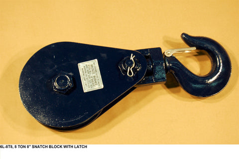 8 Ton 8" Snatch Block With Latch