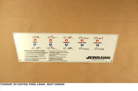 Rh Control Panel 5 Bank Decal