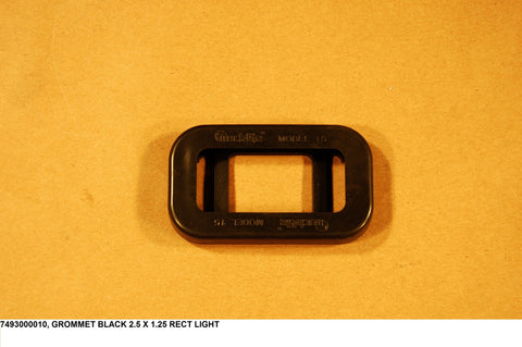 Grommet Black 2.5 X 1.25 Rect Light