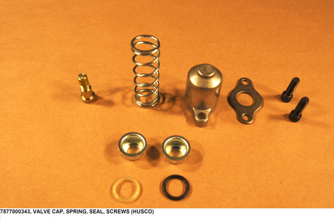 Valve Cap, Spring, Seal, Screws (Husco)