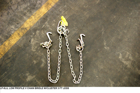 Low Profile V Chain Bridle W/Cluster 3 Ft Legs LP11-8LU