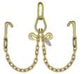 LO PROFILE V CHAIN BRIDLE, MINI J', 24" LEGS, GRAB HOOKS AT PEAR PN: LP11-8MJ