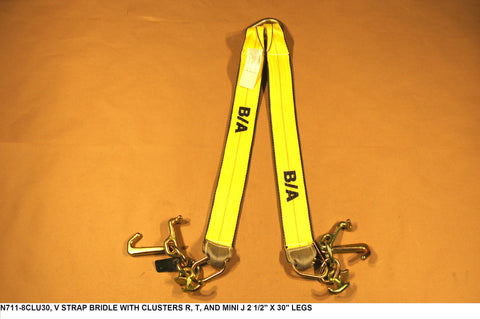V Strap Bridle W/ Clusters (R, T, & Mini J) W/2_" X 30" Legs