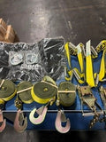 BA PROD CARRIER TIE DOWN SYSTEM 18' STRAPS W/SNAP HOOKS -RATCHET W/CHAIN FORGED "D" RINGS KIT   PN: 38-218D