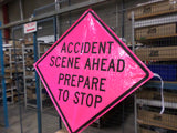 4848 ACCIDENT PINK SIGN