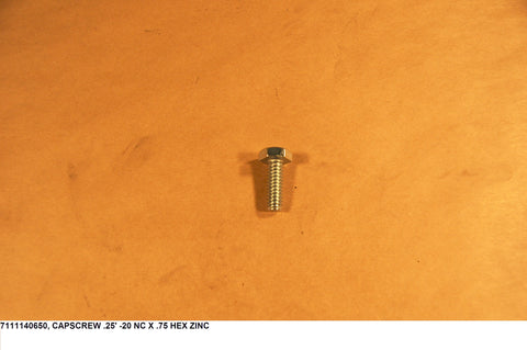 Capscrew .25"-20 Nc X .75 Hex Zinc pn 7111140650