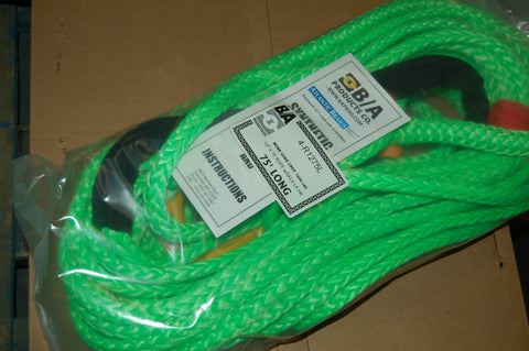1/2 X 75 FEET SYNTHETIC ROPE WITH SELF LATCHING HOOK WLL 7600