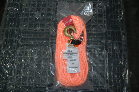 SYNTHETIC ROPE 3/8 x 150 FT 3 TON HOOK WITH LOOP