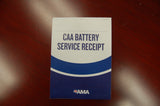 CAA Battery Service Receipts  PN: FM60965