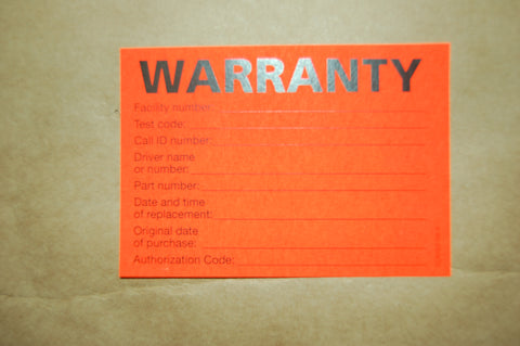Battery Warranty Stickers