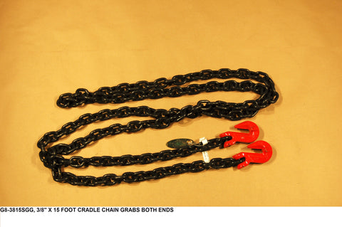 3/8" X 15 Foot Cradle Chain Grabs Both Ends