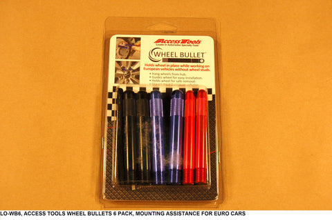 Wheel Bullets 6 Pack, Mounting Assistance For Euro Cars