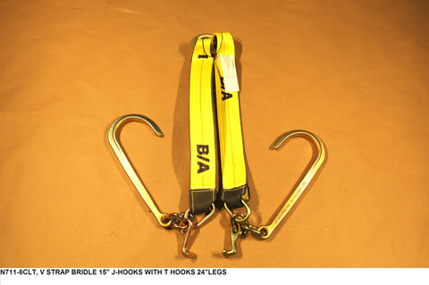 V Strap Bridle 15 J Hooks W/ T Hooks 24 Legs PN: N711-8CLT – Tow