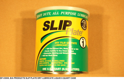 Slip Plate Dry Lubricate Liquid 6  Quart Case